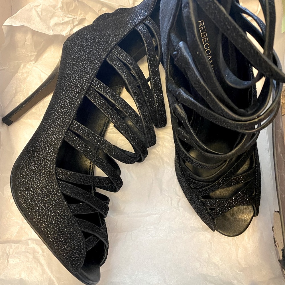Rebecca Minkoff Heels $325 Leather Stingray Print NWT